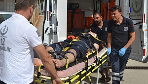 Keşan'da yüksekten düşen kişi yaralandı