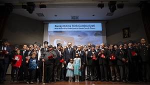46 KIBRIS GAZİSİ VE YAKININA MADALYA VE BERAT TAKDİM EDİLDİ