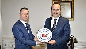 112 EKİBİNDEN VALİ CANALP'E ZİYARET 