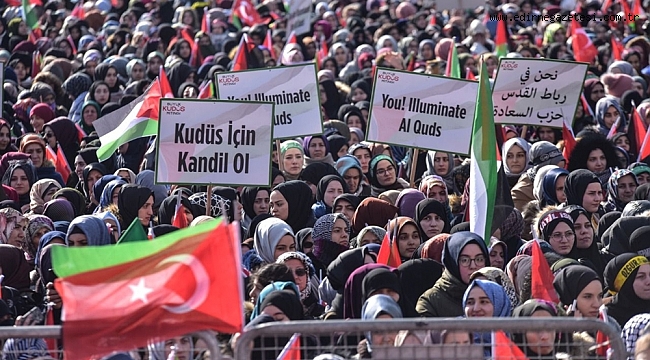 KUDÜS MİTİNGİNE KATILDILAR