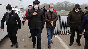 Edirne Valisi Canalp, Belediye Başkanı Gürkan sınırda görev yapan personele teşekkür etti