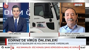 BAŞKAN GÜRKAN HALK TV’DE COVİD-19 TEDBİRLERİNİ ANLATTI