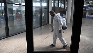 Edirne'de şehirlerarası otobüs terminali dezenfekte edildi 