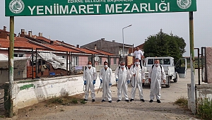 Mezarlıklar dezenfekte edildi 
