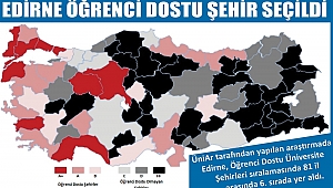 EDİRNE ÖĞRENCİ DOSTU ŞEHİR SEÇİLDİ 