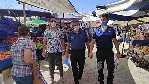 Edirne'de maske takmayan pazarcılara para cezası kesildi 