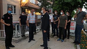VALİ CANALP, SU BASAN İŞ YERLERİNİ ZİYARET ETTİ
