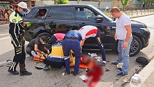 KASKSIZ SÜRÜCÜ AĞIR YARALANDI 