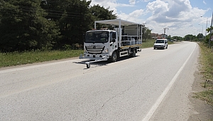 YOL ÇİZGİ ÇALIŞMASI NEDENİYLE ARAÇ PARK ETMEYİN UYARISI