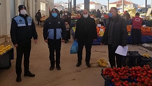 İPSALA'DA KOVİD-19 İLE MÜCADELE ARALIKSIZ DEVAM EDİYOR