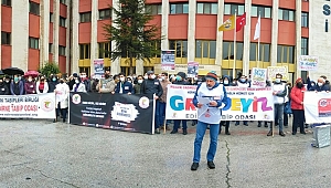 SAĞLIK ÇALIŞANLARI GREV YAPTI