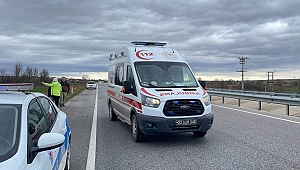 EDİRNE'DE YOLDAN ÇIKARAK TARLAYA GİREN OTOMOBİLDEKİ 3 KİŞİ YARALANDI