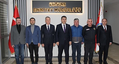 EDİRNE VALİSİ H. KÜRŞAT KIRBIYIK, EDİRNE EMNİYET MÜDÜRLÜĞÜNÜ ZİYARET ETTİ