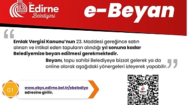 EMLAK BEYANINI YAPTIRMAYI UNUTMAYIN!