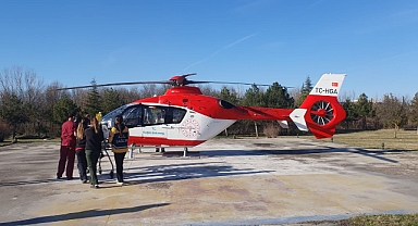 EDİRNE'DE HASTA BEBEK AMBULANS HELİKOPTERLE İSTANBUL'A SEVK EDİLDİ