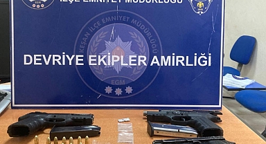 RUHSATSIZ TABANCA VE UYUŞTURUCUYLA YAKALANAN 3 ŞÜPHELİ GÖZALTINA ALINDI