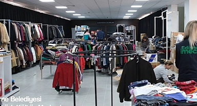 DEPREMZEDELER İÇİN İMECE MARKET AÇILDI