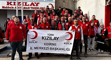 EDİRNE VE TEKİRDAĞ'DAN 95 GÖNÜLLÜ DAHA DEPREM BÖLGESİNE GÖNDERİLDİ