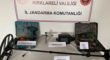 KAÇAK KAZI YAPTIĞI İDDİASIYLA 6 ŞÜPHELİ YAKALANDI
