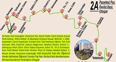 ŞEHİRİÇİ TOPLU TAŞIMA GÜZERGÂHLARINDA YENİ DÜZENLEMELER