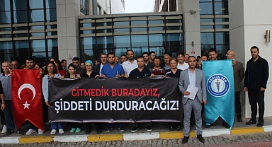 DOKTORLARIN TEHDİT EDİLMESİ HASTANEDE PROTESTO EDİLDİ