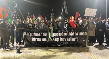 TRAKYA'DA İSRAİL'İN GAZZE'YE YÖNELİK SALDIRILARI PROTESTO EDİLDİ
