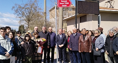 Sokağa ressamın ismi verildi