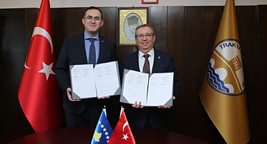 Trakya Üniversitesi ve Kosova İş ve Teknoloji Üniversitesi arasında protokol imzalandı