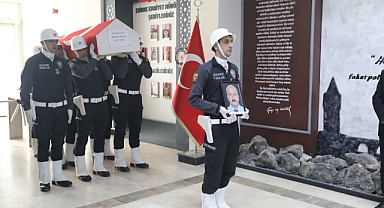 Edirne'de hayatını kaybeden polis memuru toprağa verildi