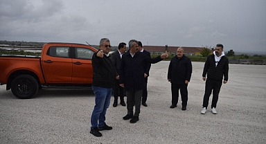 Hamzabeyli Sınır Kapısı'ndaki tır parkında genişletme çalışmaları sürüyor