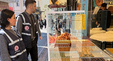 Tatlıcıların fiyat etiketleri denetlendi