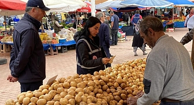 Edirne'de Ticaret Müdürlüğü ekiplerinden pazar denetimi
