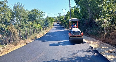Köy yollarına sıcak asfalt