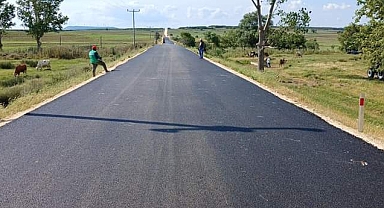 Sahil yolu asfaltlandı
