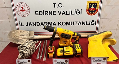 Kaçak kazı yapan şüpheli suçüstü yakalandı