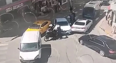 Kaçarken polise çarptı