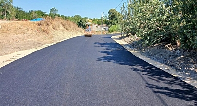 Köy yollarına sıcak asfalt