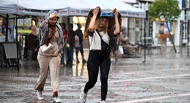 Edirne'de sağanak etkili oldu