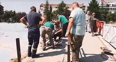 Barış Parkı’nda bakım çalışması yapılıyor