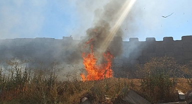 Kaynak makinasından çıkan kıvılcım 2 dekar buğdayı yaktı