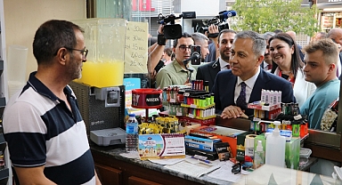 Yerlikaya, esnaf ziyareti yaptı