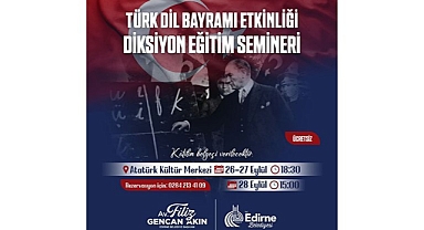 BELEDİYE’DEN, “TÜRK DİL BAYRAMI ETKİNLİĞİ DİKSİYON EĞİTİM SEMİNERİ”
