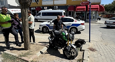 Motosikletin sürücüsü yaralandı