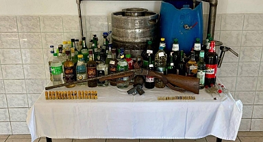 104 litre sahte içki ele geçirildi