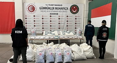 Kapıkule'de iki tırda 120 kilogram kokain ile 178 kilogram esrar ele geçirildi