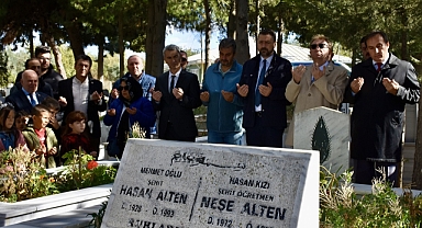 Şehit öğretmen Neşe Alten ve babası mezarları başında anıldı