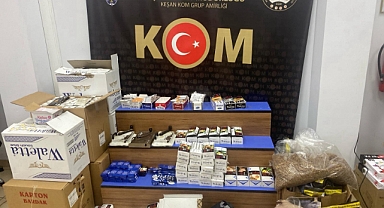 Çok miktarda gümrük kaçağı tütün ürünü ele geçirildi