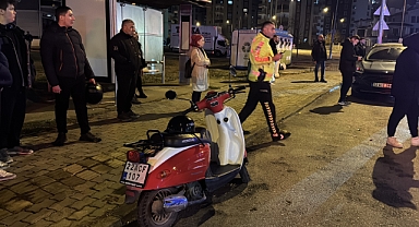 Devrilen motosikletin sürücüsü ağır yaralandı
