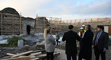 Gazi Mihal Hamamı'nın ihyası için başlatılan çalışmalar sürüyor