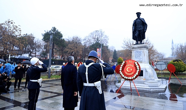 Gazi Mustafa Kemal Atatürk'ün Edirne'ye gelişinin 94. yıl dönümü kutlandı